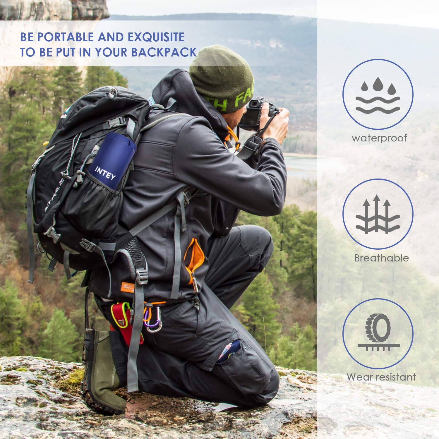 3inch UltraThick Air Mattress Inflatable Durable Fast Inflating in 25s Comfortable for Tent Backpacking Travel Hiking Self Inflating Memory Foam Camping Sleeping Mat Pad with Built in Pillow